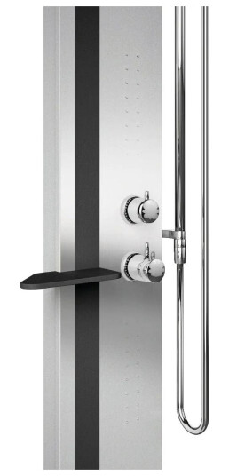 Novellini Line 2 Dusjpanel Sølv/Sort Matt Novellini Line 2 Dusjpanel Sølv/Sort Matt