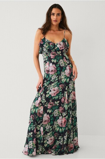 Mango Maxikjole Dress Volare Svart Mango Maxikjole Dress Volare Svart