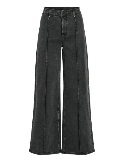 Vila Vialba Hw Wide Jeans Dgd Nus570 - Black - 36 x 32