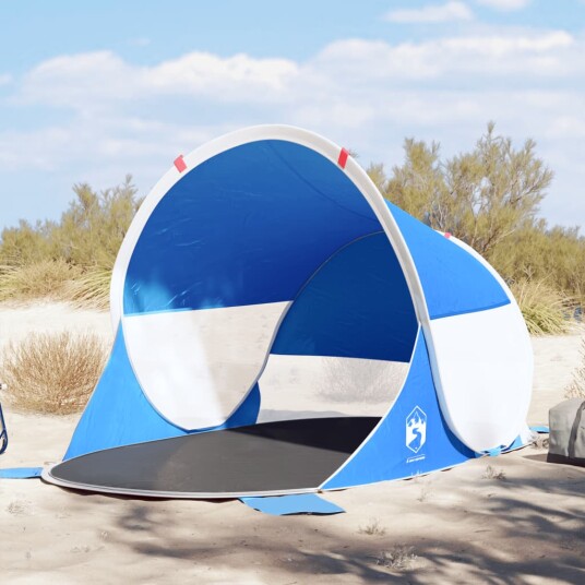Strandtelt azurblå pop up vanntett