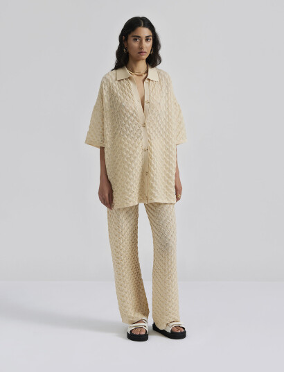 Malina Alissa Knitted Pants Cream XS Malina Alissa Knitted Pants Cream XS