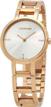 Calvin Klein CK Dameklokke K8N2364W Sølvfarget/Rose gulltonet stål