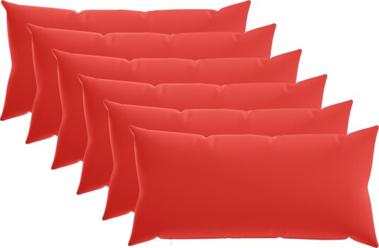 vidaXL Putetrekk 6 pcs HEERLEN Rød 40 x 80 cm Polyester