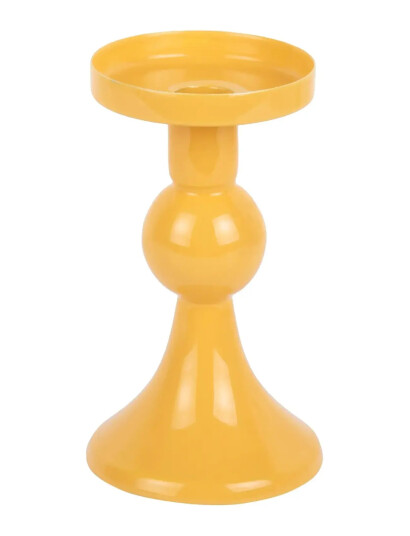 present time Candle Holder Funky Small - Yellow - H 15CM