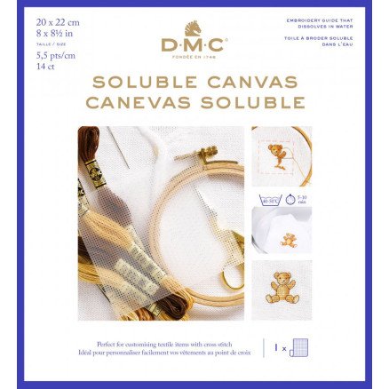 Dmc Aida vannoppløselig broderistoff 5,5 tråd 20 x 22 cm