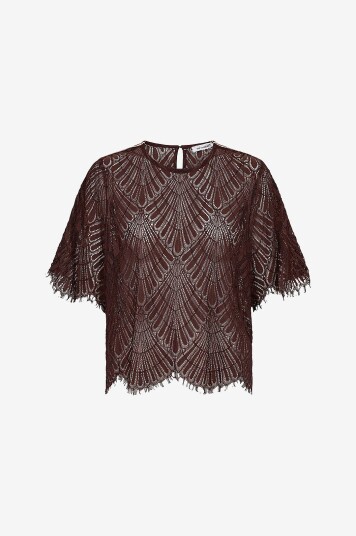 co’couture Blondebluse Leticc Lace Blouse Brun