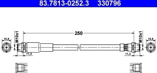 ATE 83.7813 0252.3 Bremseslange