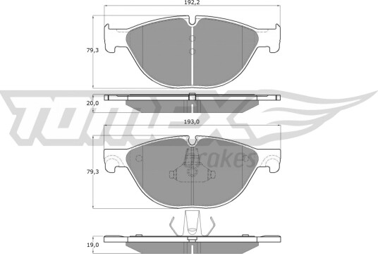 Bremseklosser sett TOMEX Brakes TX 16-66