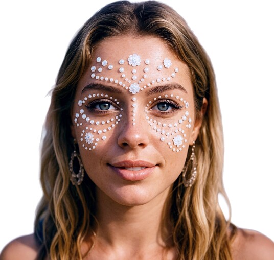 Fiestas Guirca Face Jewels Perler Flower 15666