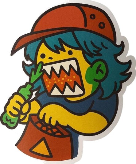 Klistremerke Skateboard Monster 4 Klistremerker