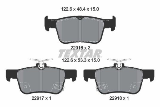 Bremseklosser TEXTAR 2291601 Bremseklosser TEXTAR 2291601