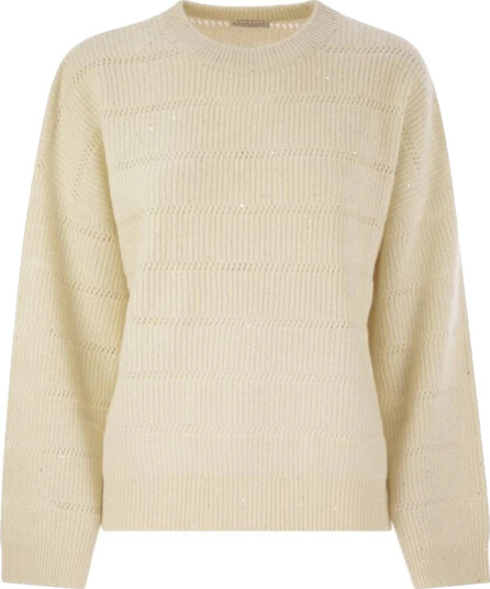 Brunello Cucinelli Dame Strikkevarer Beige M,