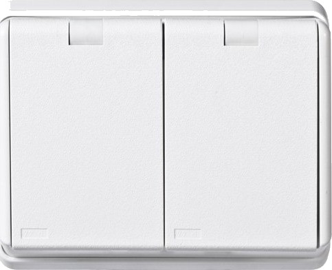 Elko Stikkontakt Dobbel Innfelt 1090 U PH IP44 Elko - 1530671