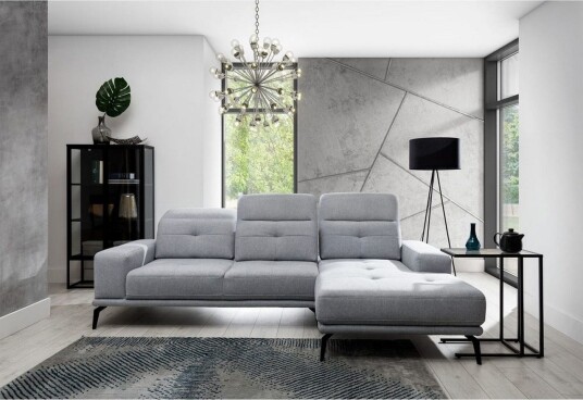 Hjørnesofa Eltap Torrense 265x175x98 cm Primo 88 grå Høyre