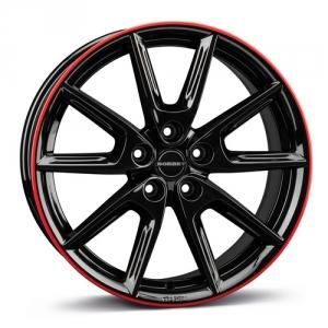 BORBET LX19 Black Glossy Rim Red 8x19 5/108 ET45 B72.5 BORBET LX19 Black Glossy Rim Red 8x19 5/108 ET45 B72.5