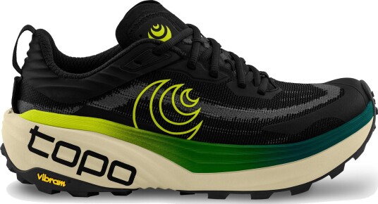 Topo Athletic Men"s Vista Black/lime 46.5