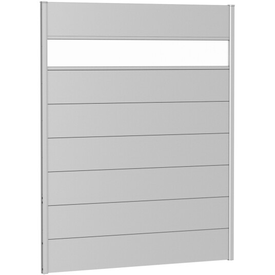 BIOHORT VEGGPANEL FOR LEVEGG AKRYLGLASS 150X180 SØLV METALLIC