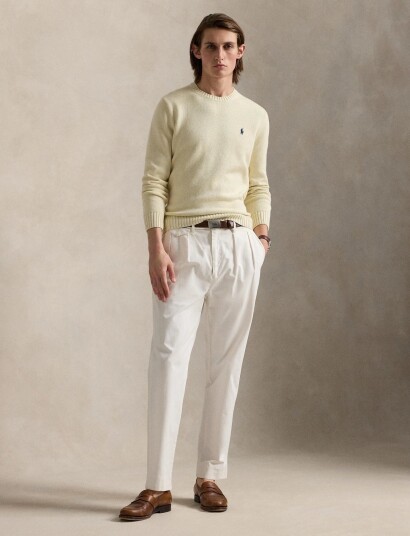 Polo Ralph Lauren Cotton Crewneck Sweater Yellow S