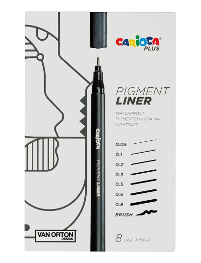 Carioca Carioca Plus Pigmentliner 8-Pack - Black - ONE SIZE Carioca Carioca Plus Pigmentliner 8-Pack - Black - ONE SIZE