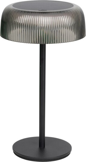 Aura oppladbar bordlampe med solpanel ELC25806 sort Aura oppladbar bordlampe med solpanel ELC25806 sort