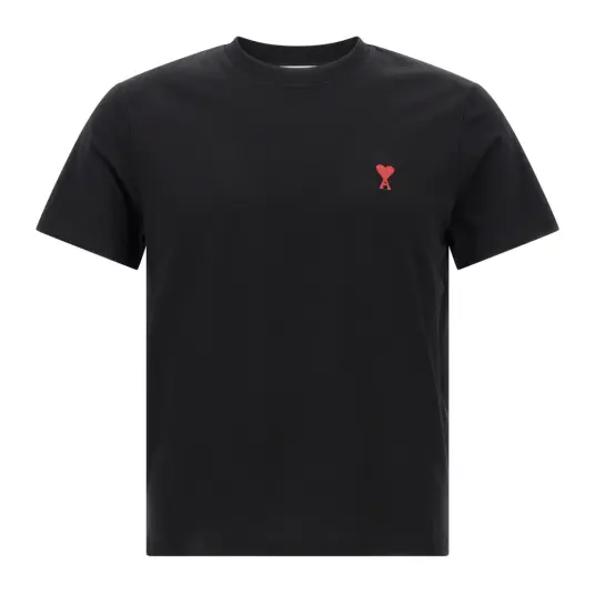 AMI Heart Logo T-Shirt Black AMI Heart Logo T-Shirt Black