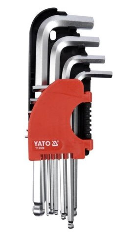 Yato L-Formet Hex-Nøkkelsett 10 Stykker i Kromvanadiumstål 2-12 mm