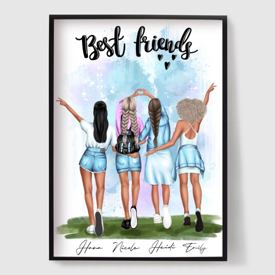 Personlig plakat – Fire bestevenner