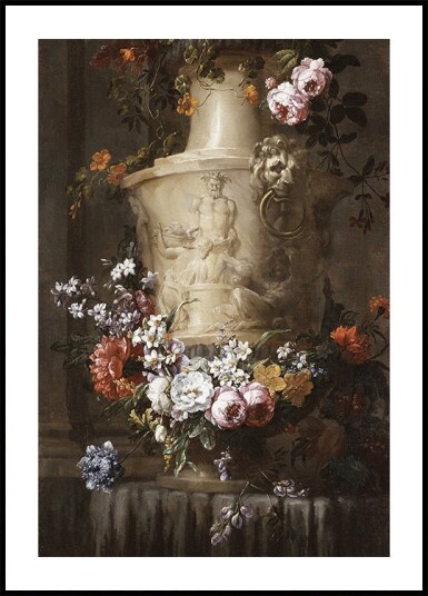 Jean-Baptiste Monnoyer - A Garland of Flowers Plakat Plakat / 70x100cm