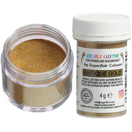 Sugarflair Spiselig Glitter Antique Gold 4g 