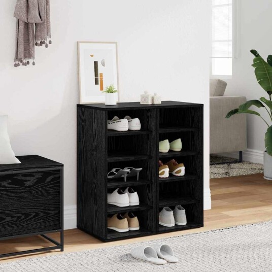  Skohylle 2 stk i svart eik   32x35x70 cm av konstruert tre