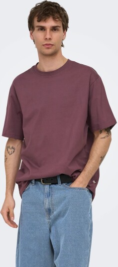 ONLY & SONS Onsfred Life Rlx Ss Tee Noos Burgundy S ONLY & SONS Onsfred Life Rlx Ss Tee Noos Burgundy S