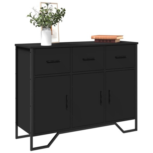 Skjenk svart 97x32,5x74,5 cm konstruert tre 8721102811272