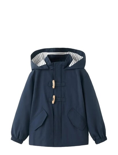 Mango Hooded Jacket Navy 18 24M