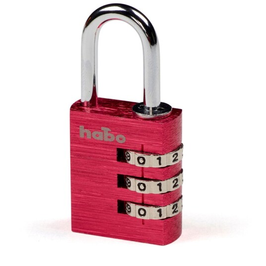 Habo Hengelås 203-30 kode rød sb aluminium
