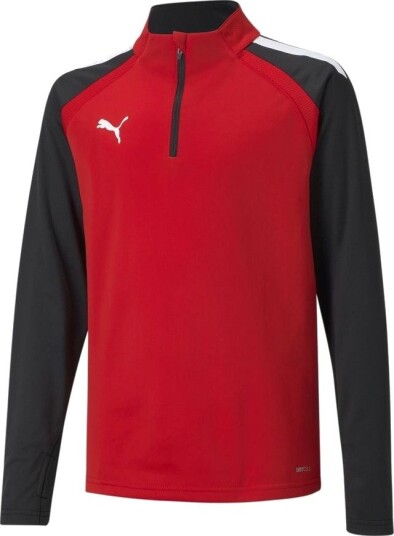 PUMA Treningsskjorte teamLIGA 1/4 glidelås PUMA Rød/PUMA Svart Barn størrelse 140 cm
