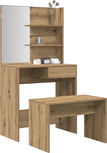 Sminkebordsett artisan eik konstruert tre 8721158760845