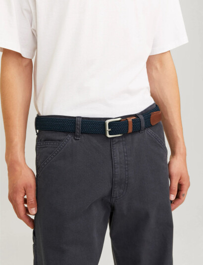 Jack & Jones Jacspring Woven Belt Noos - Navy - 90 Jack & Jones Jacspring Woven Belt Noos - Navy - 90