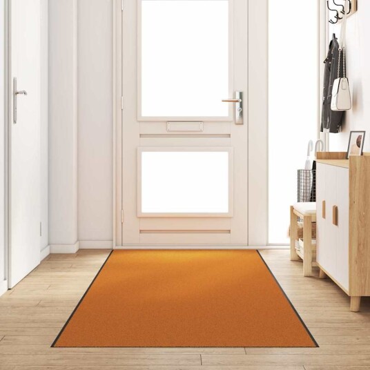 Dørmatte Annet Oransje og Svart 120 x 350 cm Polyamid og PVC Dørmatte Annet Oransje og Svart 120 x 350 cm Polyamid og PVC