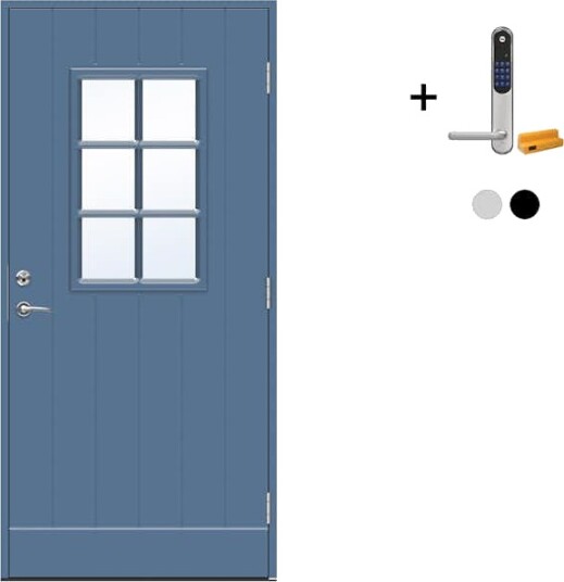 Ytterdør Swedoor Advance-Line Classic Bizet med Yale Doorman Classic Home