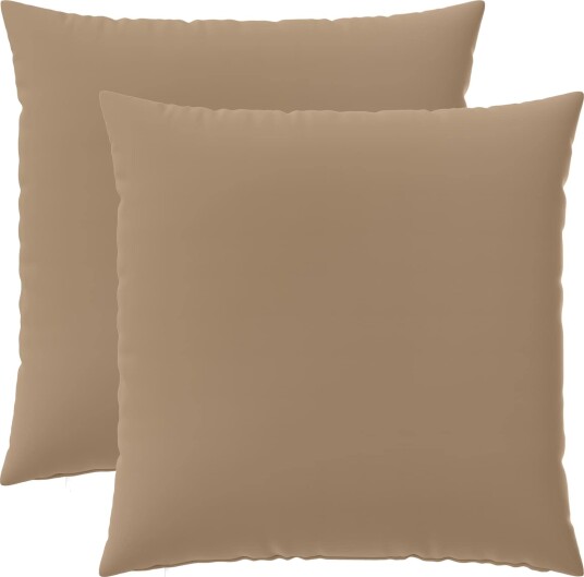 vidaXL Putetrekk 2 stk. HEERLEN Gråbrun 65 x 65 cm Polyester