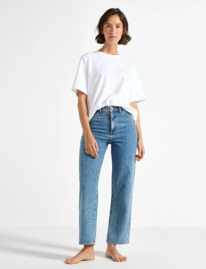 Lindex Trousers Denim Hanna Retro Blu Blue 36