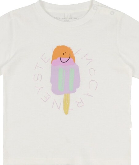 Stella McCartney Kids T skjorte Ivory m. IStella McCartney Kids 24 md T skjorte Hvit