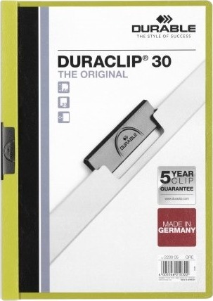 Durable Duraclip Original 30 A4 Green, Grønn, Pvc, A4, 219 Mm, 310 Mm