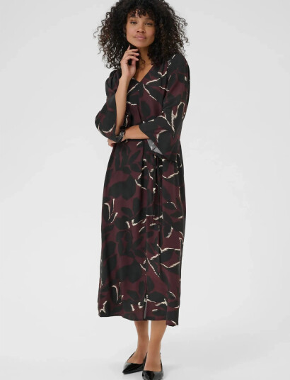 Kaffe Kamille Dress - Burgundy - 44