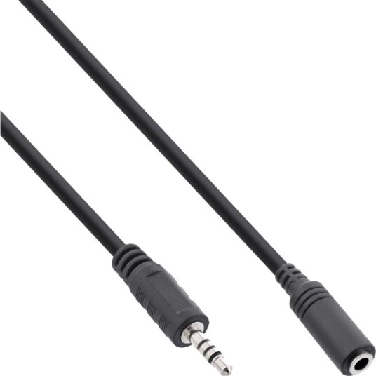 Inline 99308B 2.5Mm Hankjønn 3.5Mm Hunkjønn 0,2 M Sort