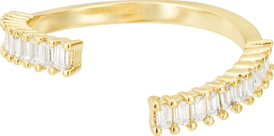 Sparkling Bars Ring Gold