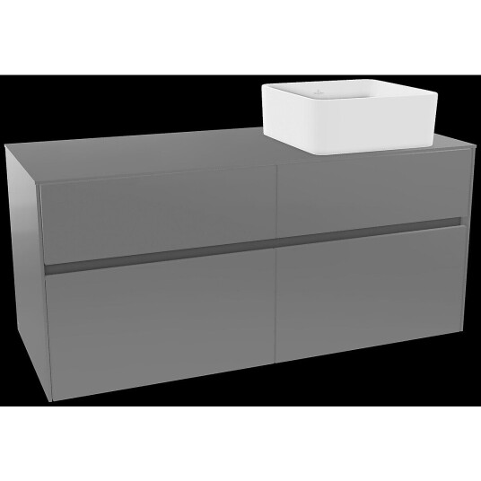 Villeroy & Boch  Collaro Servantskap med 4 skuffer 120x50x54,8 cm u/lys Grå Høyglans