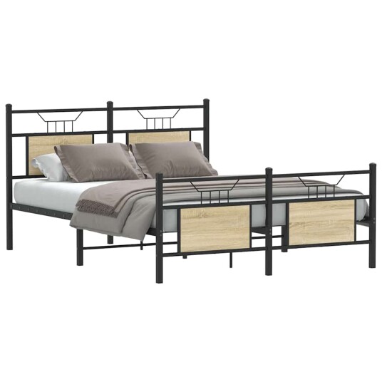  Sengeramme uten madrass sonoma eik 140x200 cm konstruert tre 4106811