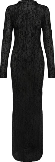 Hunkemöller Sd Ls Long Allover Lace CAVIAR L