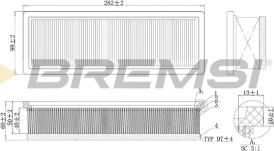 Luftfilter BREMSI FA0220 Luftfilter BREMSI FA0220